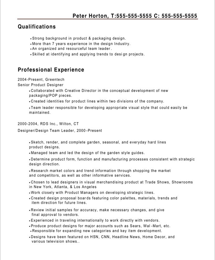Product Desiner old resume